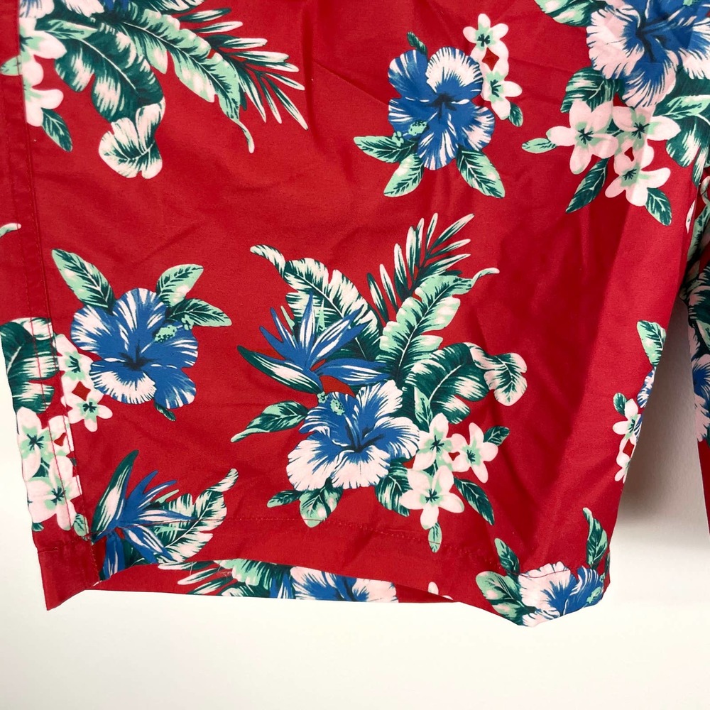 Brooklyn Surf Men's Red Floral Swim Board Shorts - Picture 5 of 11